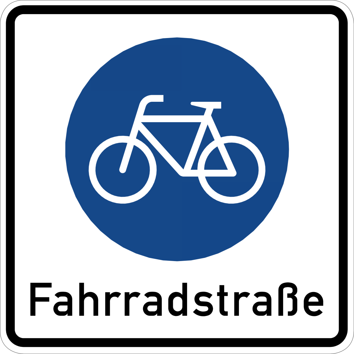 Verkehrsschilder für Radfahrer